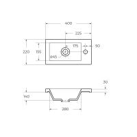 Раковина из искусственного мрамора BB-400-PM-LVB BelBagno
