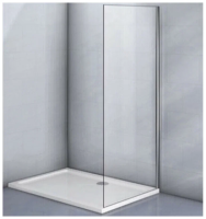 Фиксированная боковая панель без верхнего и нижнего профиля E-SP-B-90-12-C9 900x1952 Цвет профиля Чёрный матовый Стекло  Тонированное матовое Veconi