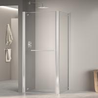 Душевой уголок RGW PA-48 (PA-03 + Z-050-1+держ.) прямоугольный   80*100*185 41084880-011 профиль Хром стекло Прозрачное 6 мм RGW