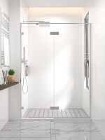 Душевая дверь раздвижная 1700x2000 цвет профиля хром стекло прозрачное PR3/L-170-01-CH-C4 Premium Veconi