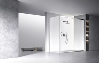 Душевой угол раздвижной прямоугольный RV060-200100-01-C5 2000х1000х1950 Цвет профиля Хром Стекло Прозрачное Veconi