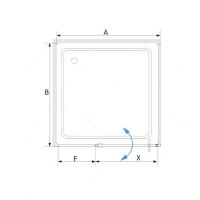 Душевой уголок RGW SV-34 (SV-03 + Z-050-3) прямоугольный   90* 90*200 06323499-11 профиль Хром стекло Прозрачное 6 мм RGW