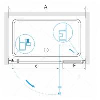 Душевая дверь RGW PA-02B NEW 120*185 41080212-014 профиль Чёрный стекло Прозрачное 6 мм RGW