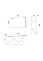 Тумба Seattle 90П 1в.я. Blue marble