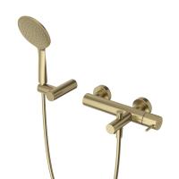 Смеситель для ванны и душа однорычажный Ручка "антикапля". В комплекте с ручным душем и держателем, длина шланга 1500 мм LEAF-VD-L-SR Sunrise ручка  Sunrise Cezares