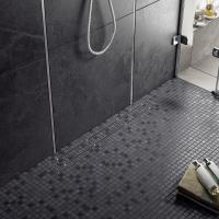 Душевой лоток TIMO Drain System 700 с двусторонней панелью "plate" под плитку, Сатин