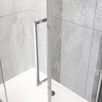 Душевой угол раздвижной прямоугольный RV033R-7080-06-C7 700х800х1950 Цвет профиля Хром Стекло Дождь Veconi